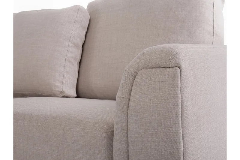 Dugard 4-sits Djup L-formad Hörnsoffa med Divan i Tyg - Beige - Möbler - Soffa - Divansoffor & schäslongsoffa - 4 sits soffa med divan