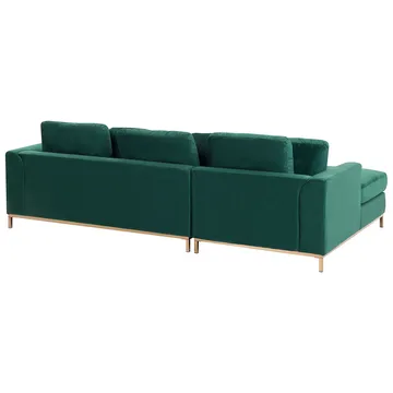 Hörnsoffa 4-sits Oslo Vänstervänd - Mörkgrön - Möbler - Soffa - Divansoffor & schäslongsoffa - 4 sits soffa med divan