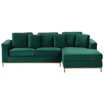 Hörnsoffa 4-sits Oslo Vänstervänd - Mörkgrön - Möbler - Soffa - Divansoffor & schäslongsoffa - 4 sits soffa med divan