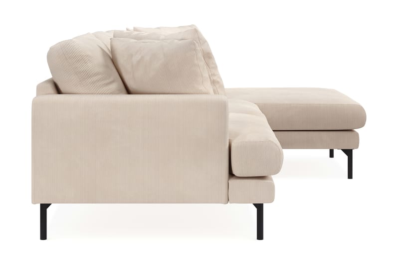 Menard 3-sits Högervänd L-formad Divansoffa i Manchester - Beige - Möbler - Soffa - Divansoffor & schäslongsoffa