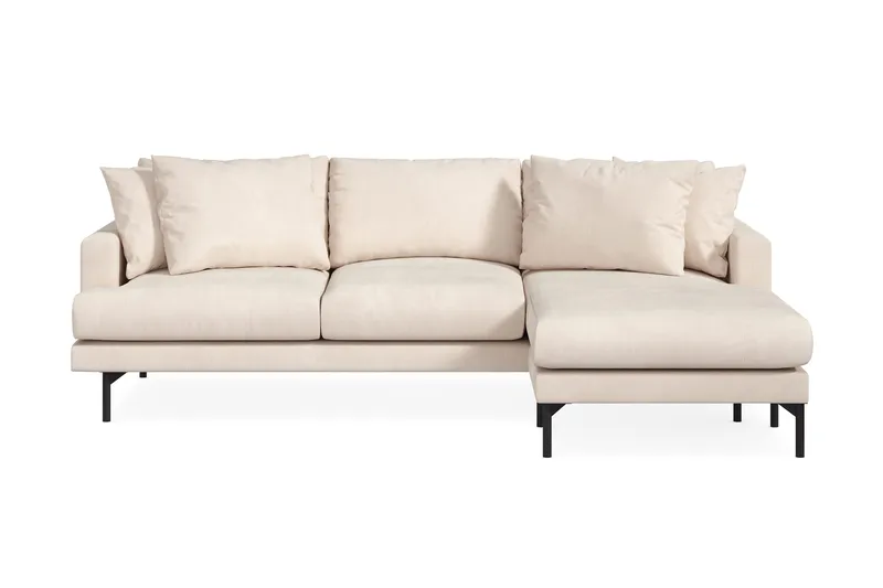 Menard 3-sits Högervänd L-formad Divansoffa i Manchester - Beige - Möbler - Soffa - Divansoffor & schäslongsoffa - 3 sits soffa med divan