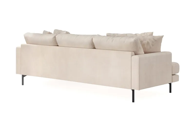 Menard 3-sits Högervänd L-formad Divansoffa i Manchester - Beige - Möbler - Soffa - Divansoffor & schäslongsoffa - 3 sits soffa med divan