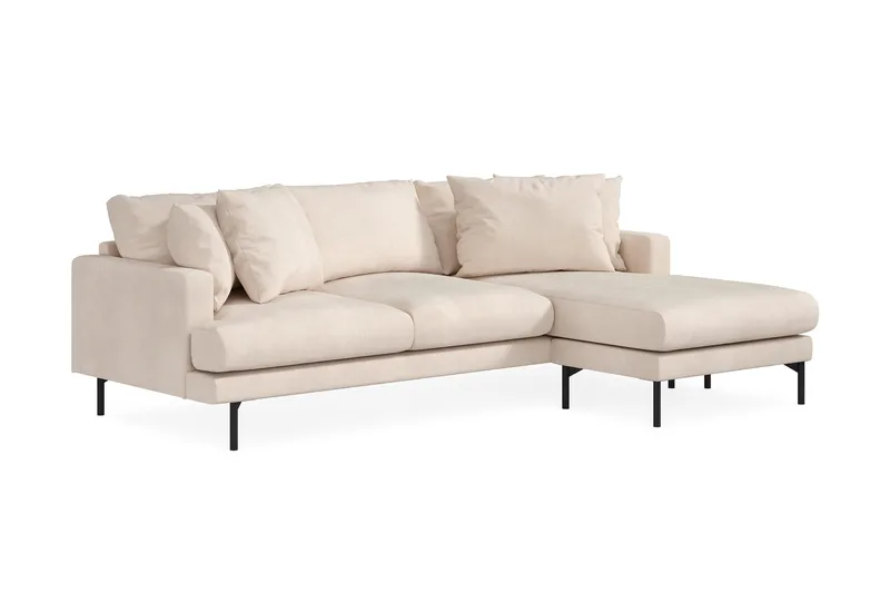 Menard 3-sits Högervänd L-formad Divansoffa i Manchester - Beige - Möbler - Soffa - Divansoffor & schäslongsoffa - 3 sits soffa med divan