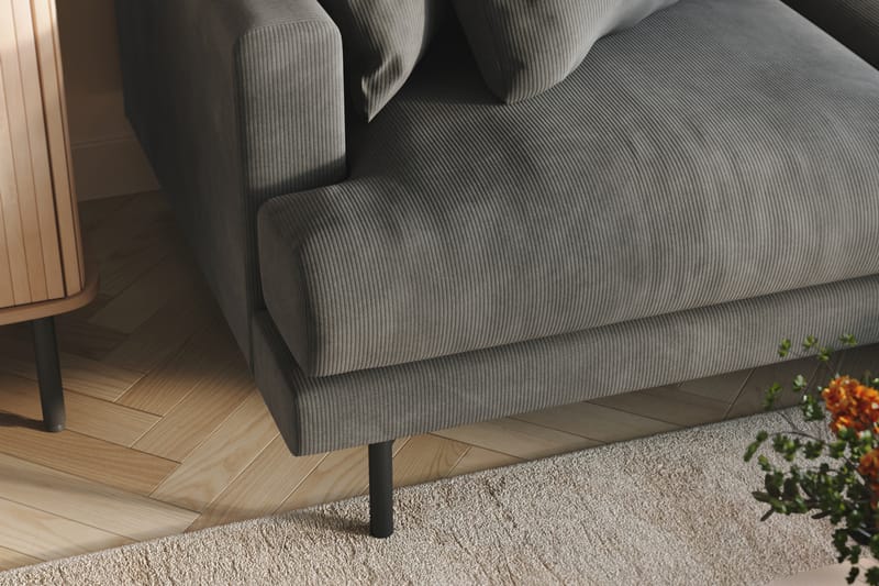Menard 3-sits Högervänd L-formad Divansoffa i Manchester - Grå - Möbler - Soffa - Divansoffor & schäslongsoffa