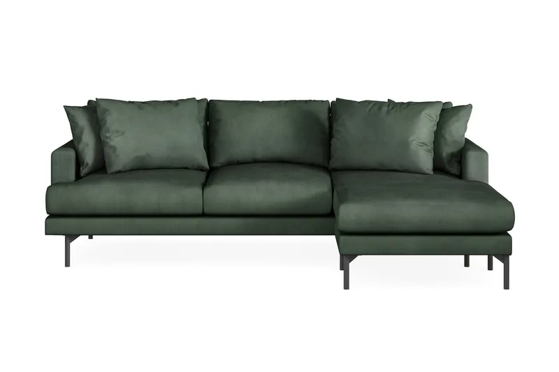 Menard 3-sits Högervänd L-formad Divansoffa i Manchester - Grön - Möbler - Soffa - Divansoffor & schäslongsoffa - 3 sits soffa med divan