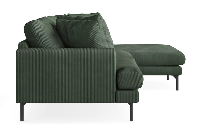 Menard 3-sits Högervänd L-formad Divansoffa i Manchester - Grön - Möbler - Soffa - Divansoffor & schäslongsoffa