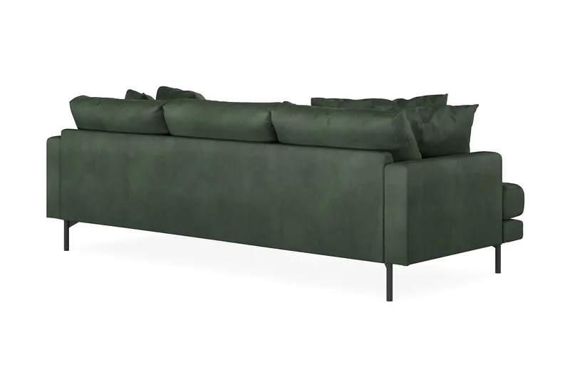 Menard 3-sits Högervänd L-formad Divansoffa i Manchester - Grön - Möbler - Soffa - Divansoffor & schäslongsoffa - 3 sits soffa med divan