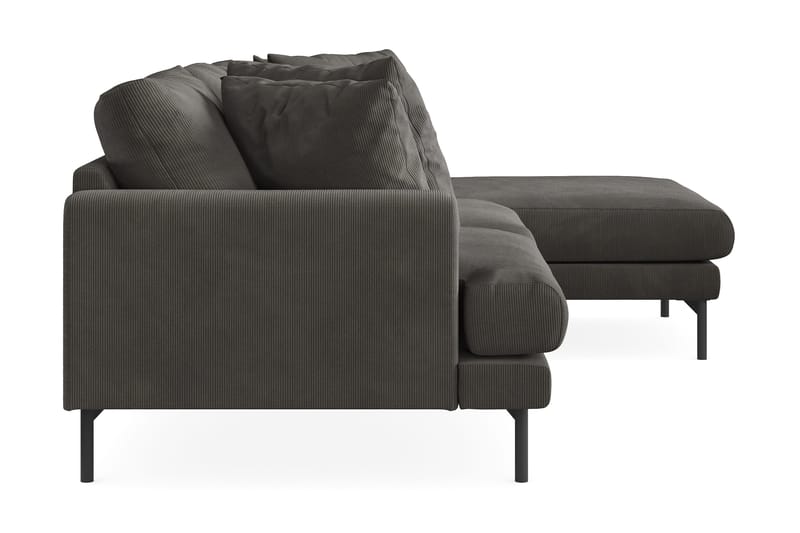 Menard 3-sits Högervänd L-formad Divansoffa i Manchester - Mörkgrå - Möbler - Soffa - Divansoffor & schäslongsoffa - 3 sits soffa med divan