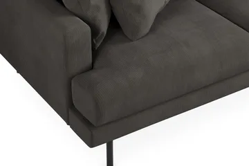 Menard 3-sits Högervänd L-formad Divansoffa i Manchester - Mörkgrå - Möbler - Soffa - Divansoffor & schäslongsoffa - 3 sits soffa med divan