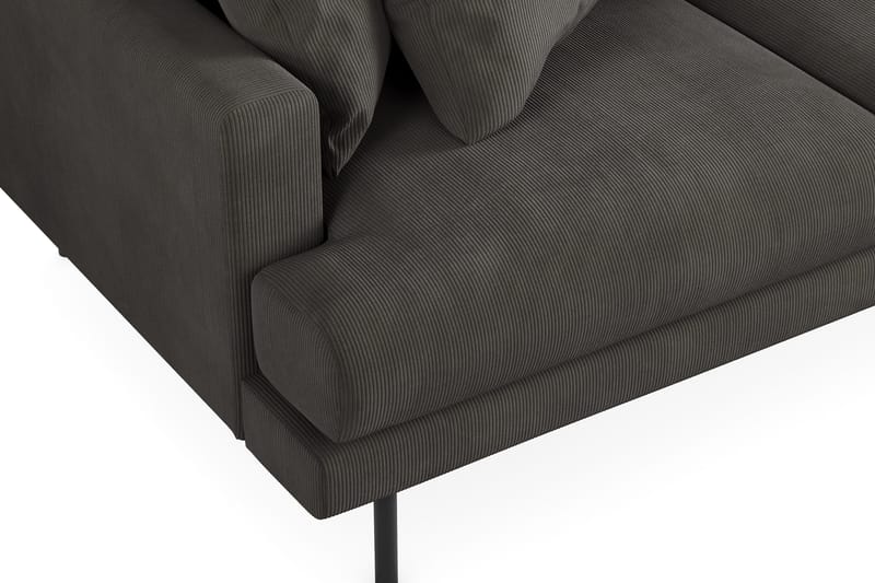 Menard 3-sits Högervänd L-formad Divansoffa i Manchester - Mörkgrå - Möbler - Soffa - Divansoffor & schäslongsoffa - 3 sits soffa med divan