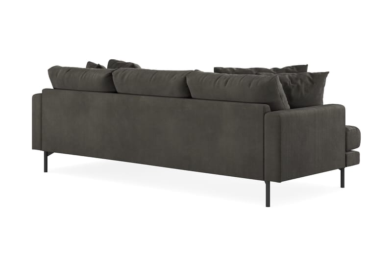 Menard 3-sits Högervänd L-formad Divansoffa i Manchester - Mörkgrå - Möbler - Soffa - Divansoffor & schäslongsoffa - 3 sits soffa med divan