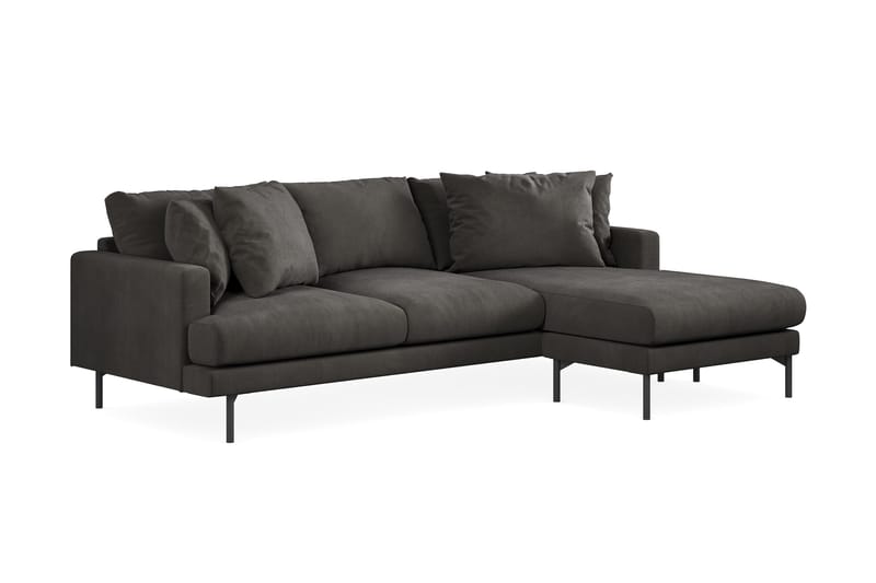 Menard 3-sits Högervänd L-formad Divansoffa i Manchester - Mörkgrå - Möbler - Soffa - Divansoffor & schäslongsoffa - 3 sits soffa med divan