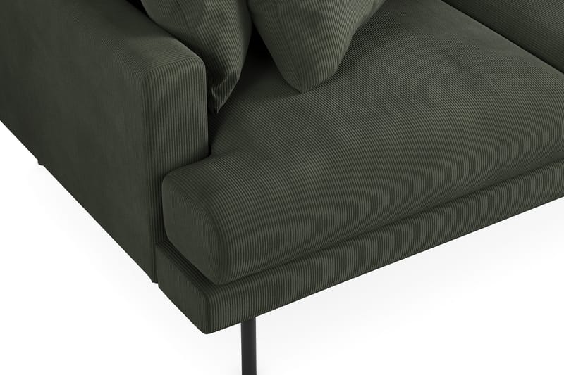 Menard 3-sits Högervänd L-formad Divansoffa i Manchester - Mörkgrön - Möbler - Soffa - Divansoffor & schäslongsoffa - 3 sits soffa med divan