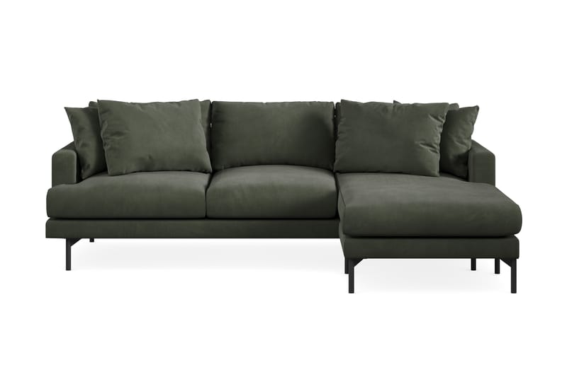 Menard 3-sits Högervänd L-formad Divansoffa i Manchester - Mörkgrön - Möbler - Soffa - Divansoffor & schäslongsoffa