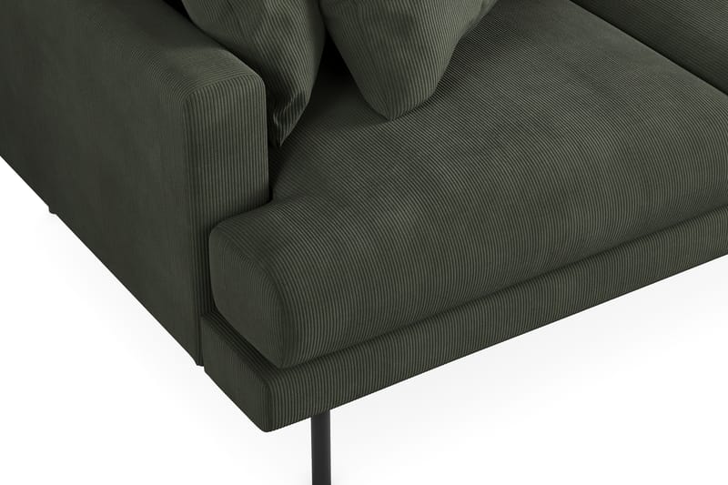 Menard 3-sits Högervänd L-formad Divansoffa i Manchester - Mörkgrön - Möbler - Soffa - Divansoffor & schäslongsoffa
