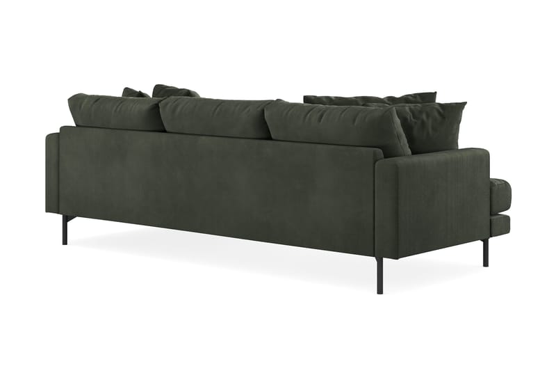Menard 3-sits Högervänd L-formad Divansoffa i Manchester - Mörkgrön - Möbler - Soffa - Divansoffor & schäslongsoffa - 3 sits soffa med divan