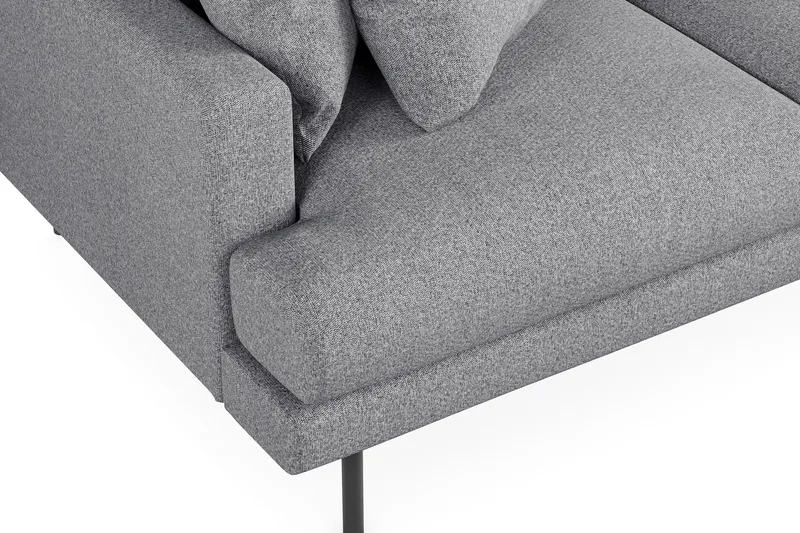 Menard 3-sits Högervänd L-formad Divansoffa i Tyg - Grå - Möbler - Soffa - Divansoffor & schäslongsoffa - 3 sits soffa med divan