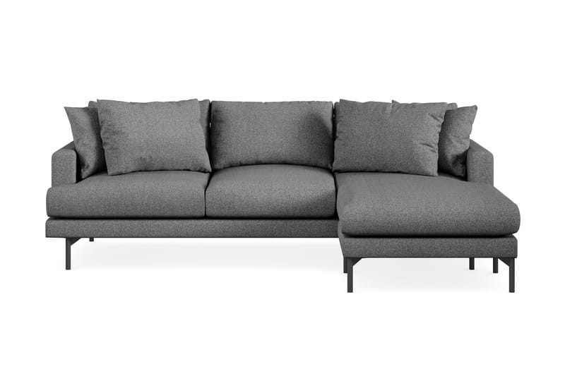 Menard 3-sits Högervänd L-formad Divansoffa i Tyg - Mörkgrå - Möbler - Soffa - Divansoffor & schäslongsoffa