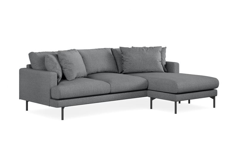 Menard 3-sits Högervänd L-formad Divansoffa i Tyg - Mörkgrå - Möbler - Soffa - Divansoffor & schäslongsoffa