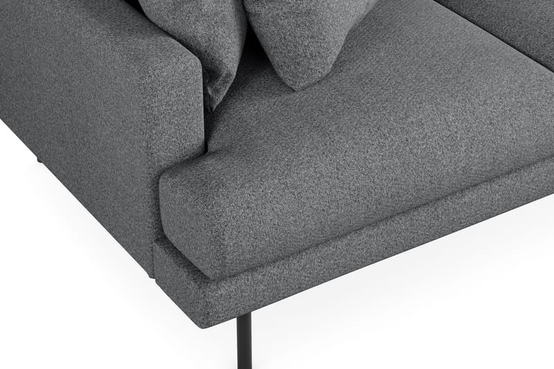 Menard 3-sits Högervänd L-formad Divansoffa i Tyg - Mörkgrå - Möbler - Soffa - Divansoffor & schäslongsoffa