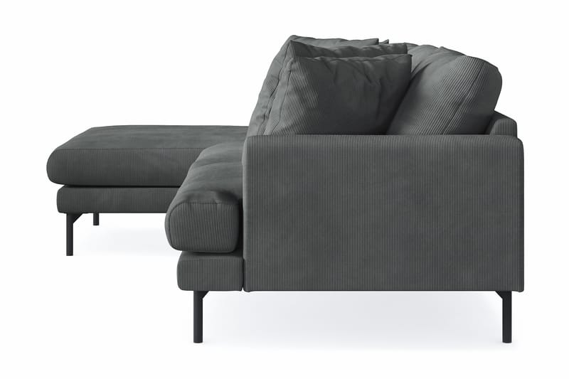 Menard 3-sits Vänstervänd L-formad Divansoffa i Manchester - Grå - Möbler - Soffa - Divansoffor & schäslongsoffa