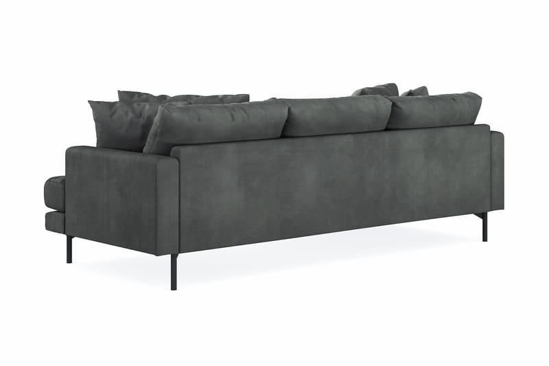 Menard 3-sits Vänstervänd L-formad Divansoffa i Manchester - Grå - Möbler - Soffa - Divansoffor & schäslongsoffa
