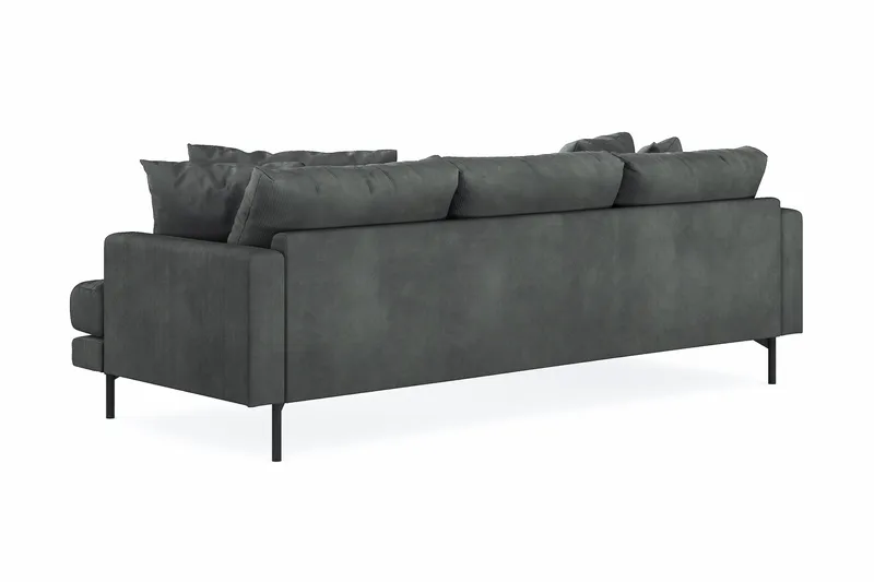 Menard 3-sits Vänstervänd L-formad Divansoffa i Manchester - Grå - Möbler - Soffa - Divansoffor & schäslongsoffa - 3 sits soffa med divan