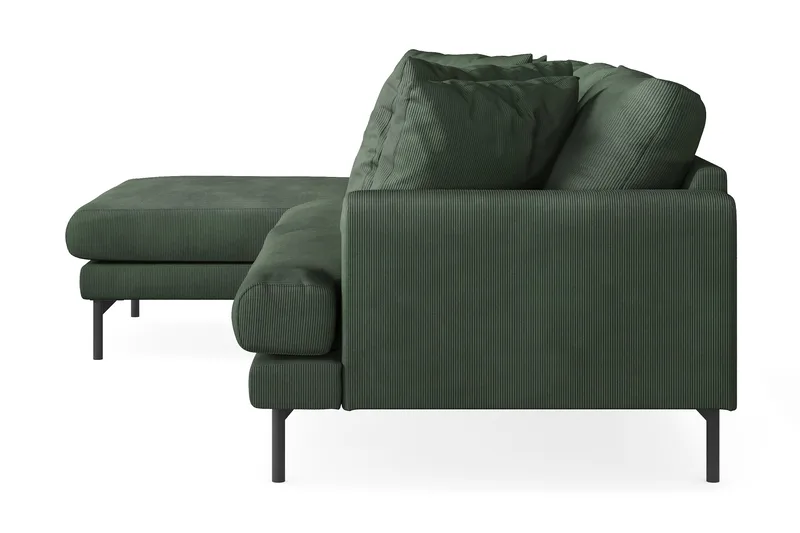 Menard 3-sits Vänstervänd L-formad Divansoffa i Manchester - Grön - Möbler - Soffa - Divansoffor & schäslongsoffa - 3 sits soffa med divan