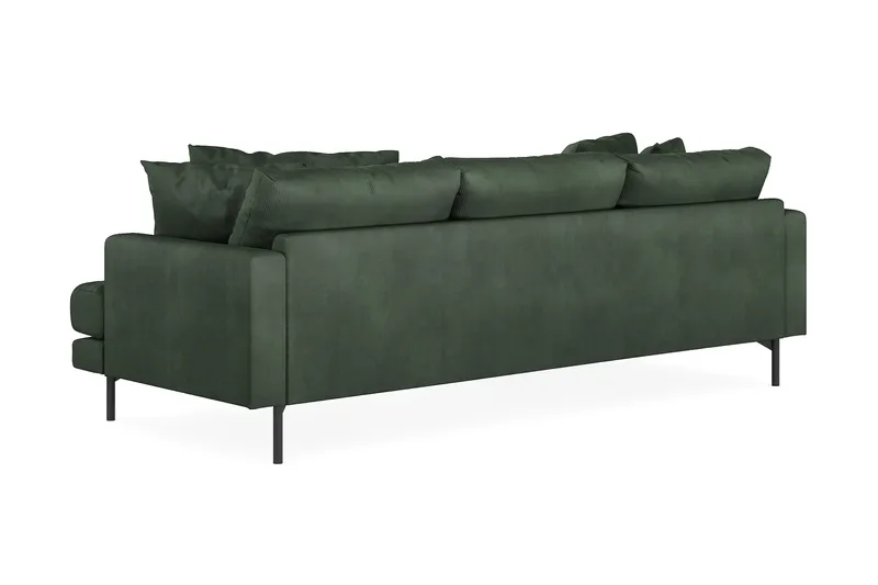 Menard 3-sits Vänstervänd L-formad Divansoffa i Manchester - Grön - Möbler - Soffa - Divansoffor & schäslongsoffa - 3 sits soffa med divan