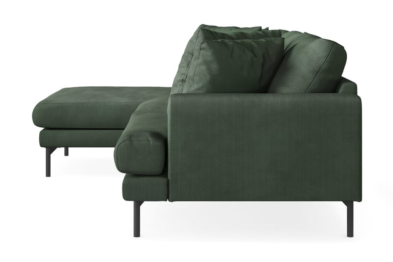 Menard 3-sits Vänstervänd L-formad Divansoffa i Manchester - Grön - Möbler - Soffa - Divansoffor & schäslongsoffa