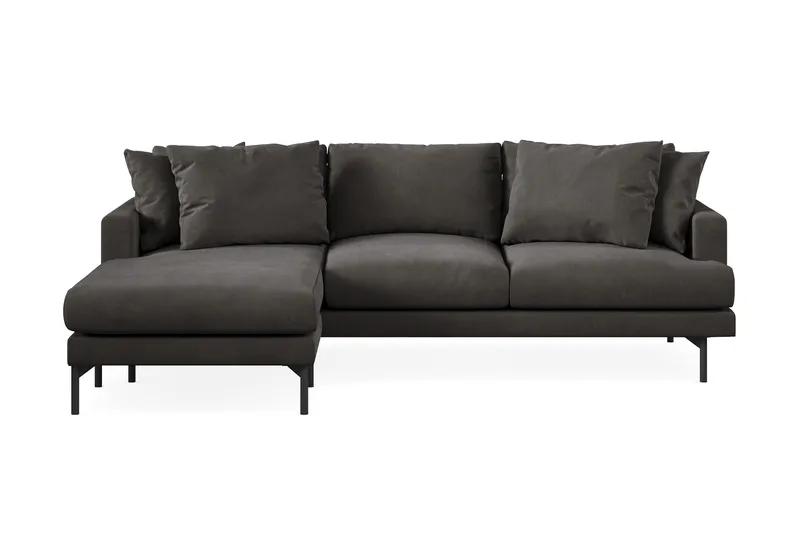 Menard 3-sits Vänstervänd L-formad Divansoffa i Manchester - Mörkgrå - Möbler - Soffa - Divansoffor & schäslongsoffa - 3 sits soffa med divan