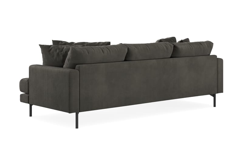 Menard 3-sits Vänstervänd L-formad Divansoffa i Manchester - Mörkgrå - Möbler - Soffa - Divansoffor & schäslongsoffa