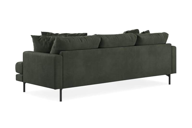 Menard 3-sits Vänstervänd L-formad Divansoffa i Manchester - Mörkgrön - Möbler - Soffa - Divansoffor & schäslongsoffa
