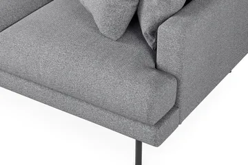 Menard 3-sits Vänstervänd L-formad Divansoffa i Tyg - Grå - Möbler - Soffa - Divansoffor & schäslongsoffa - 3 sits soffa med divan
