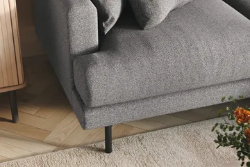 Menard 3-sits Vänstervänd L-formad Divansoffa i Tyg - Grå - Möbler - Soffa - Divansoffor & schäslongsoffa - 3 sits soffa med divan