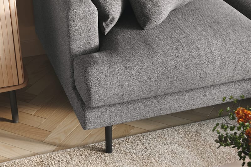 Menard 3-sits Vänstervänd L-formad Divansoffa i Tyg - Grå - Möbler - Soffa - Divansoffor & schäslongsoffa - 3 sits soffa med divan