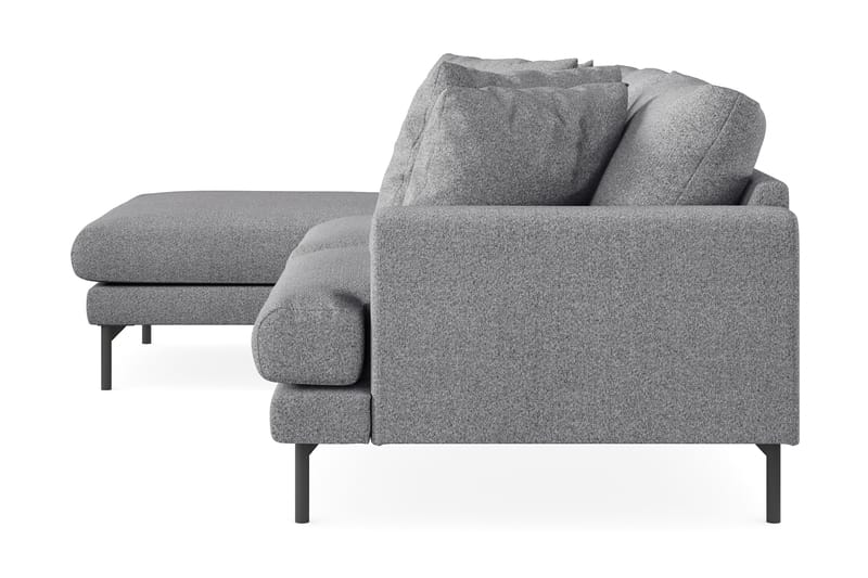 Menard 3-sits Vänstervänd L-formad Divansoffa i Tyg - Grå - Möbler - Soffa - Divansoffor & schäslongsoffa
