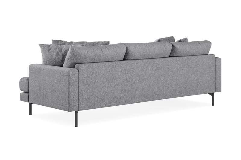 Menard 3-sits Vänstervänd L-formad Divansoffa i Tyg - Grå - Möbler - Soffa - Divansoffor & schäslongsoffa
