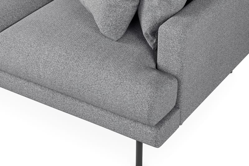 Menard 3-sits Vänstervänd L-formad Divansoffa i Tyg - Grå - Möbler - Soffa - Divansoffor & schäslongsoffa