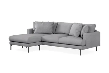 Menard 3-sits Vänstervänd L-formad Divansoffa i Tyg - Grå - Möbler - Soffa - Divansoffor & schäslongsoffa - 3 sits soffa med divan