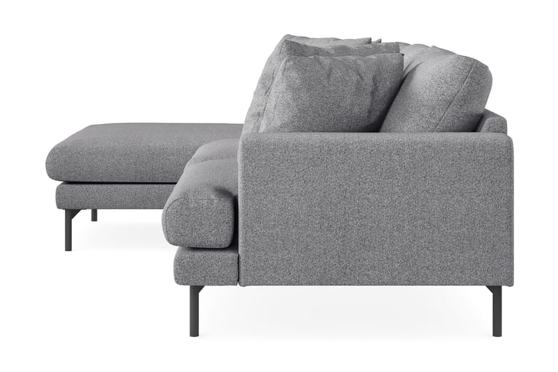 Menard 3-sits Vänstervänd L-formad Divansoffa i Tyg - Grå - Möbler - Soffa - Divansoffor & schäslongsoffa - 3 sits soffa med divan