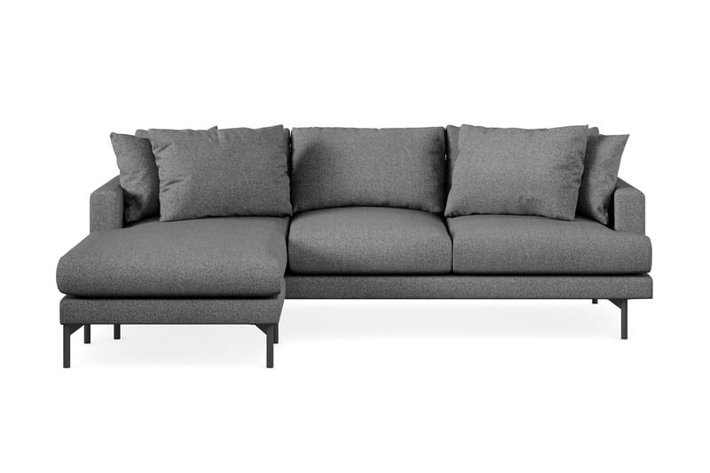 Menard 3-sits Vänstervänd L-formad Divansoffa i Tyg - Mörkgrå - Möbler - Soffa - Divansoffor & schäslongsoffa