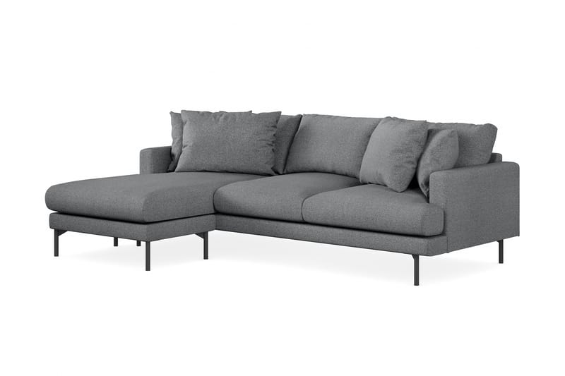 Menard 3-sits Vänstervänd L-formad Divansoffa i Tyg - Mörkgrå - Möbler - Soffa - Divansoffor & schäslongsoffa
