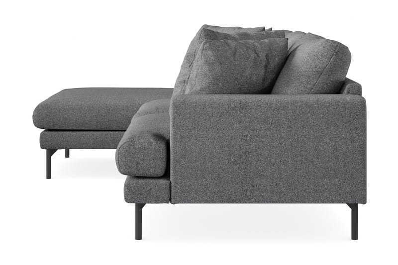 Menard 3-sits Vänstervänd L-formad Divansoffa i Tyg - Mörkgrå - Möbler - Soffa - Divansoffor & schäslongsoffa