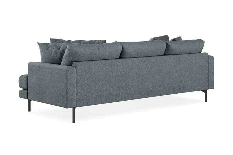 Menard 3-sits Vänstervänd L-formad Divansoffa i Tyg - Mörkgrå - Möbler - Soffa - Divansoffor & schäslongsoffa