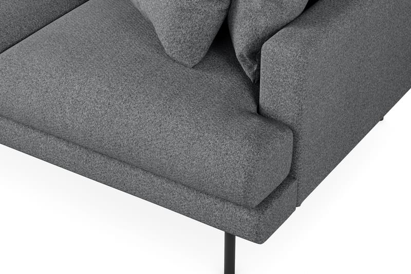 Menard 3-sits Vänstervänd L-formad Divansoffa i Tyg - Mörkgrå - Möbler - Soffa - Divansoffor & schäslongsoffa