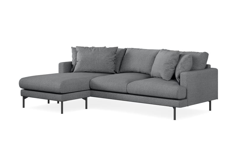 Menard 3-sits Vänstervänd L-formad Divansoffa i Tyg - Mörkgrå - Möbler - Soffa - Divansoffor & schäslongsoffa - 3 sits soffa med divan
