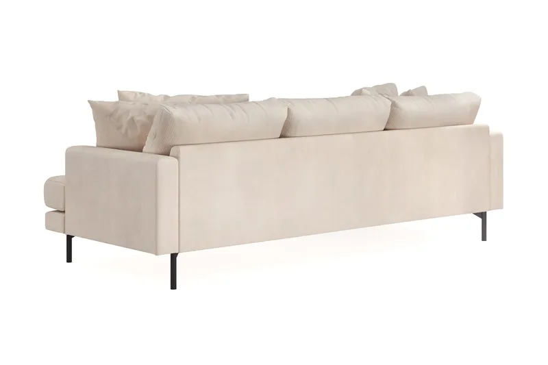 Menard 3-sits Vänstervänd L-formad Djup Divansoffa i Manchester - Beige - Möbler - Soffa - Divansoffor & schäslongsoffa - 3 sits soffa med divan