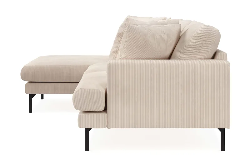 Menard 3-sits Vänstervänd L-formad Djup Divansoffa i Manchester - Beige - Möbler - Soffa - Divansoffor & schäslongsoffa - 3 sits soffa med divan