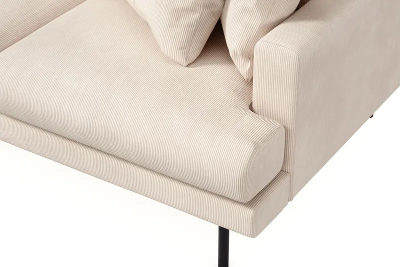 Menard 3-sits Vänstervänd L-formad Djup Divansoffa i Manchester - Beige - Möbler - Soffa - Divansoffor & schäslongsoffa - 3 sits soffa med divan